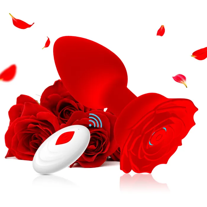 Wireless Remote Control Rose Anal Plug