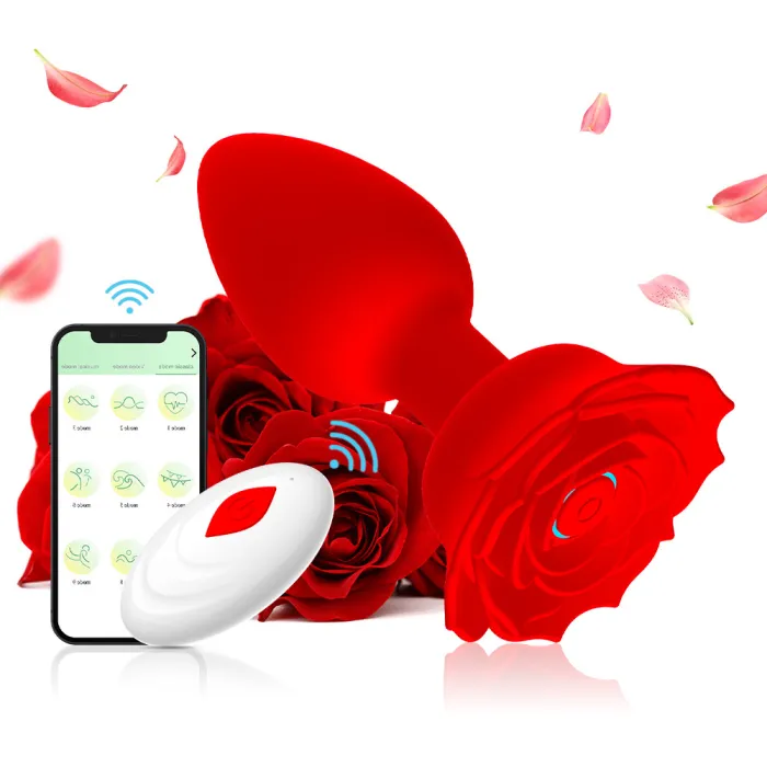 Wireless Remote Control Rose Anal Plug
