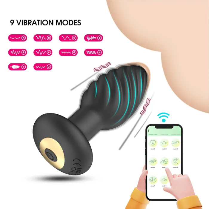 App Control / Wireless Screw Vibrating Anal Plug