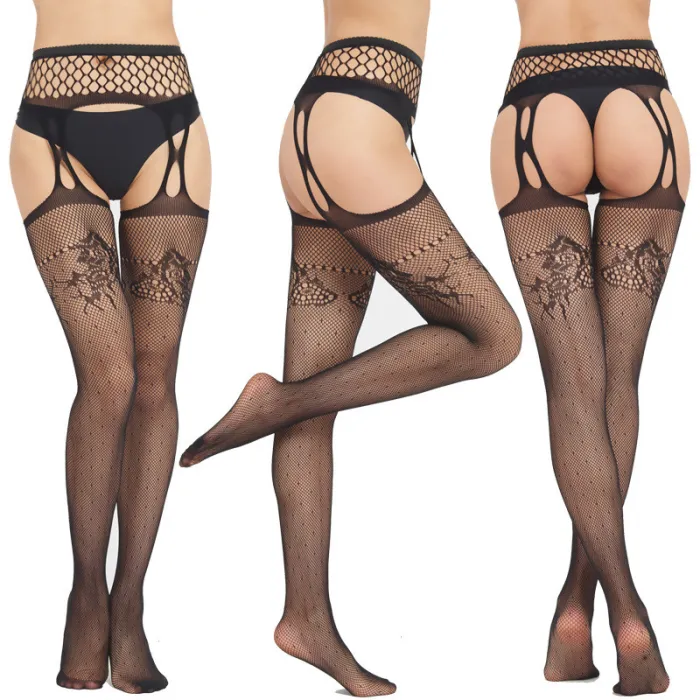 Lace Open-Clotch Stockings (Multi-Styles)