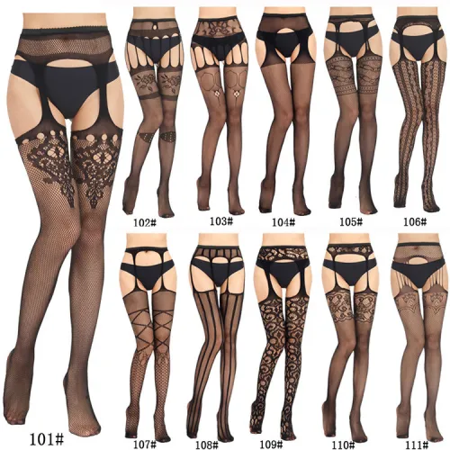 Lace Open-Clotch Stockings (Multi-Styles)
