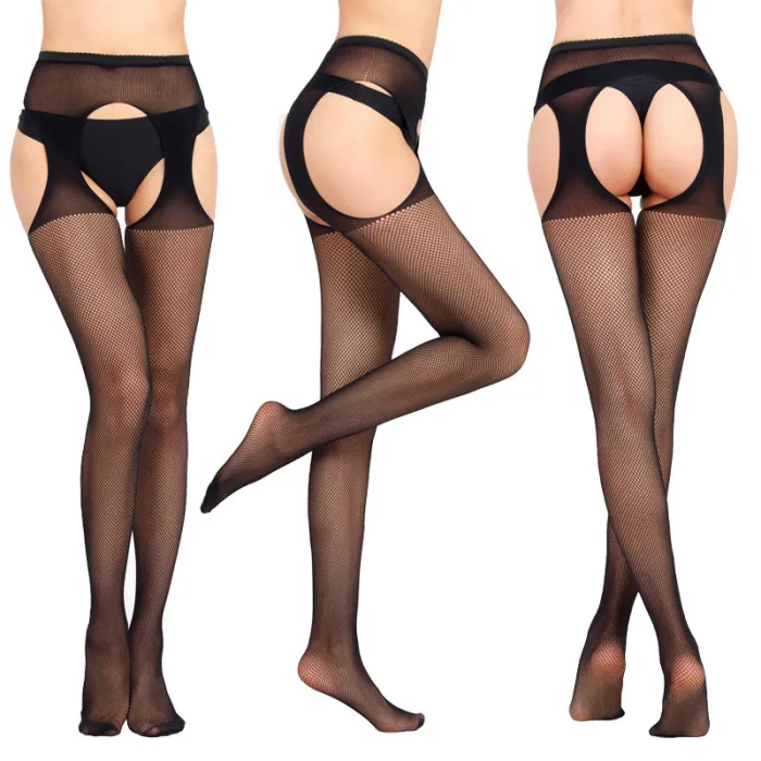 Lace Open-Clotch Stockings (Multi-Styles)