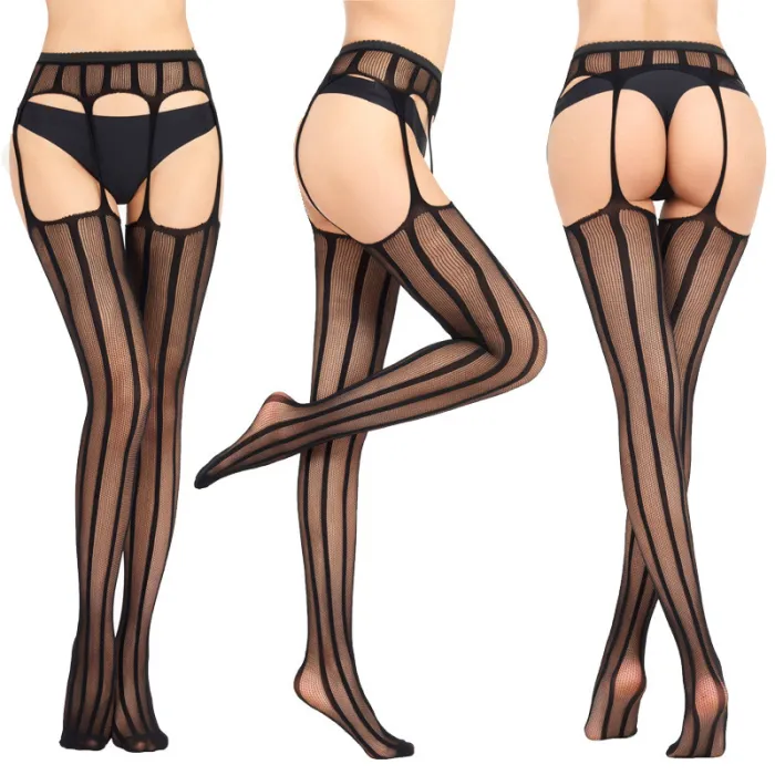 Lace Open-Clotch Stockings (Multi-Styles)