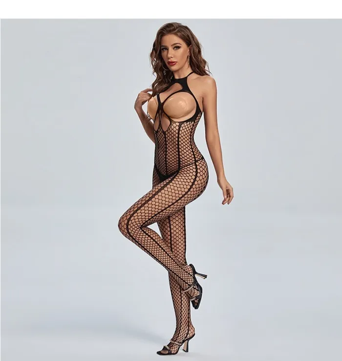 Hollowed-out Fishnet Stockings