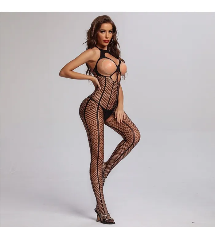 Hollowed-out Fishnet Stockings