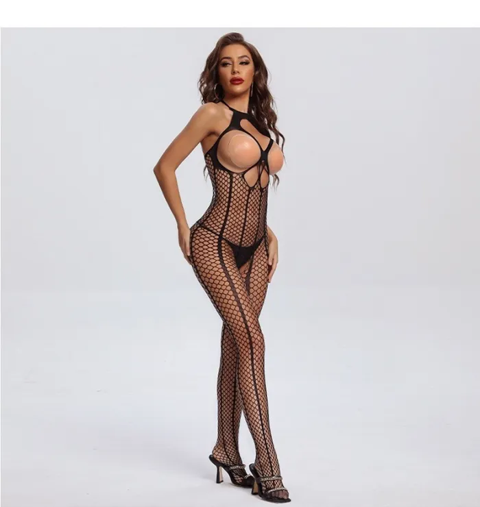 Hollowed-out Fishnet Stockings