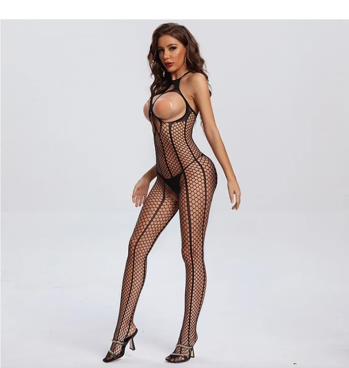Hollowed-out Fishnet Stockings