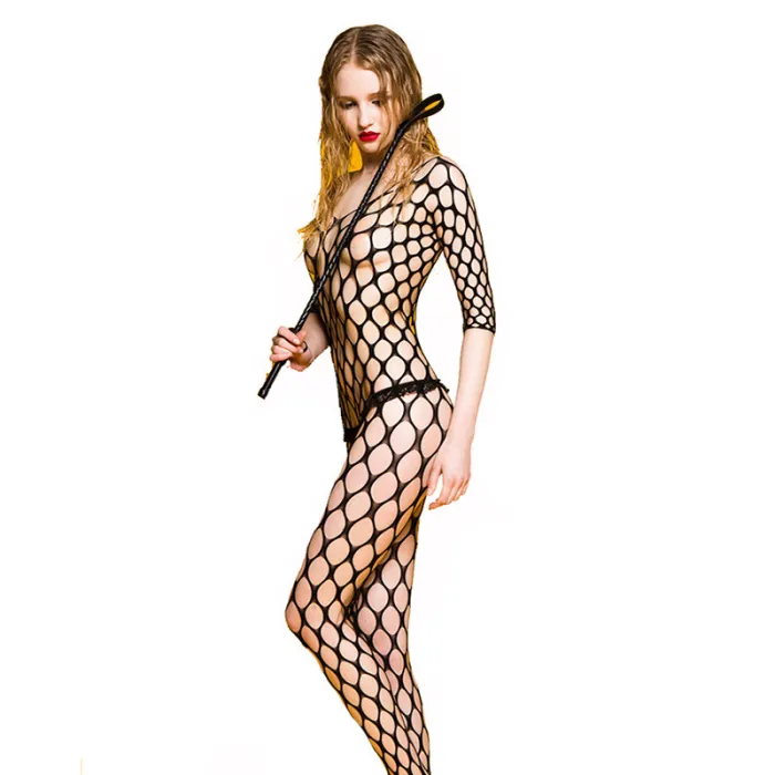 Large Mesh Hollowed-out One-piece Stockings