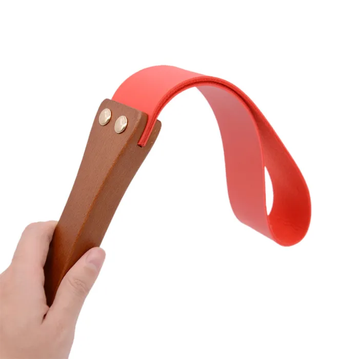 Leather & Wood Handle Spanking Paddle Spanker