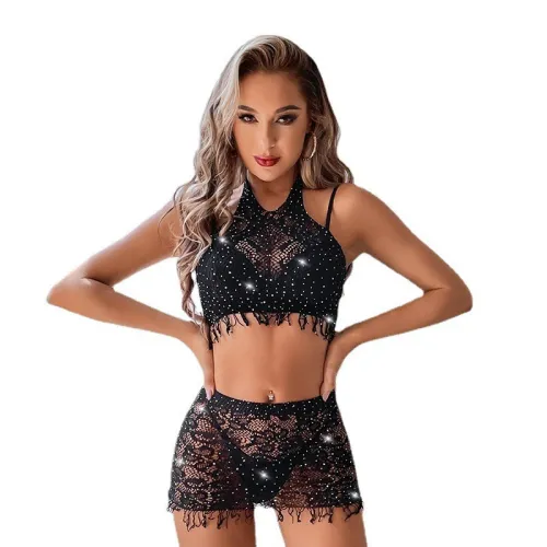 Fringe Free Fishing Net Backpack Hip Skirt