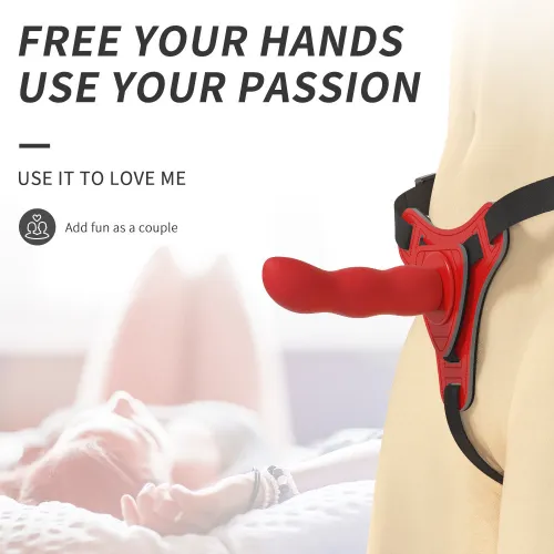 Unisex Dildos Female Wearing Leather Pants Penis