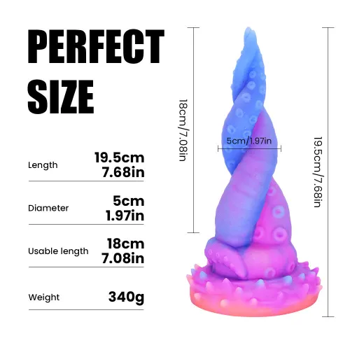 7.68'' Alien Dildo with Suction Cup