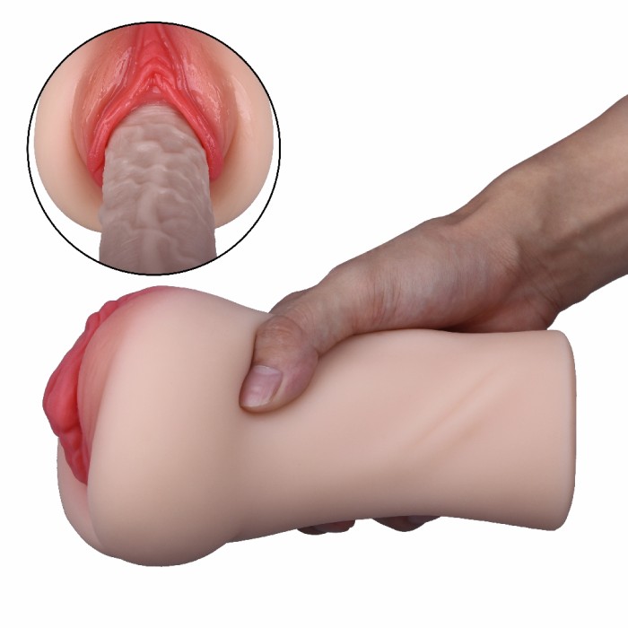 Double Holes Realistic Vagina Masturbator Pocket Pussy