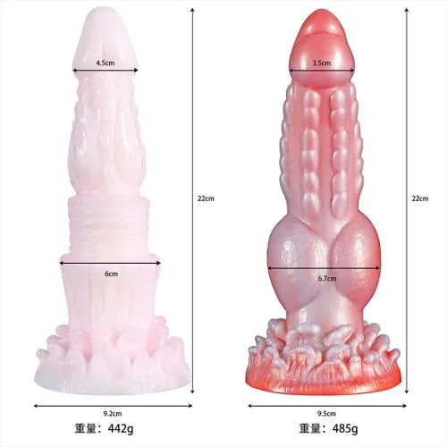 8.66''  Alien Luminous Mixed Color Dildo