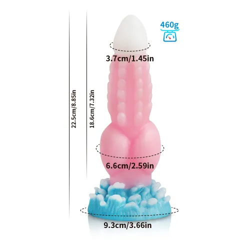 8.66''  Alien Luminous Mixed Color Dildo