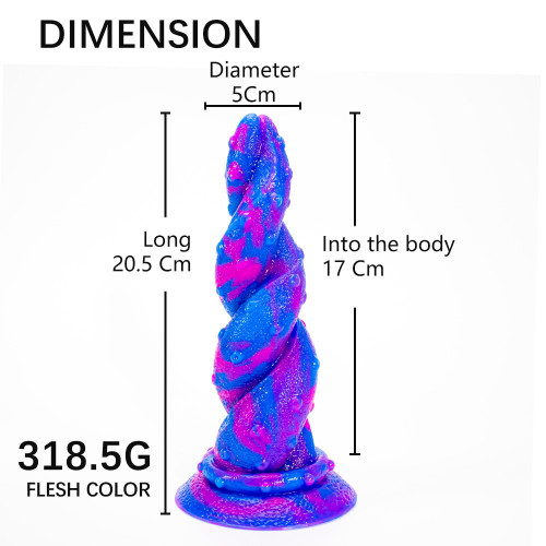 8.26'' Alien Dildo with Suction Cup B
