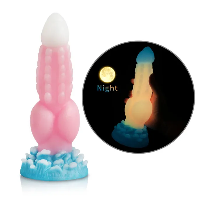 8.66''  Alien Luminous Mixed Color Dildo