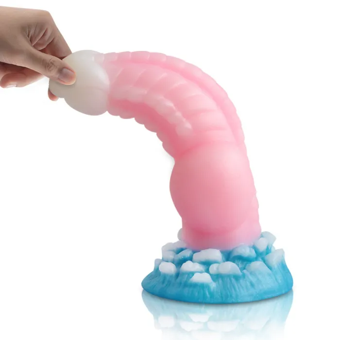 8.66''  Alien Luminous Mixed Color Dildo