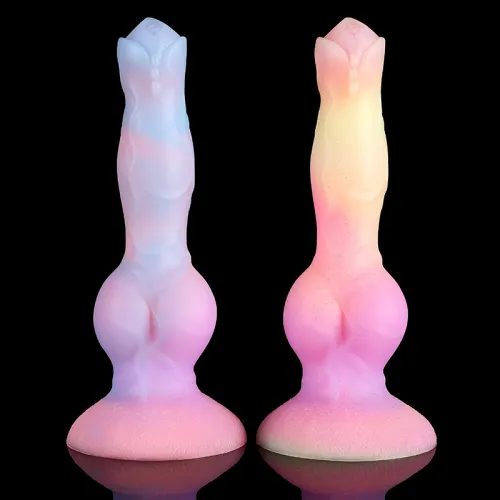8.66''  Alien Luminous Mixed Color Dildo