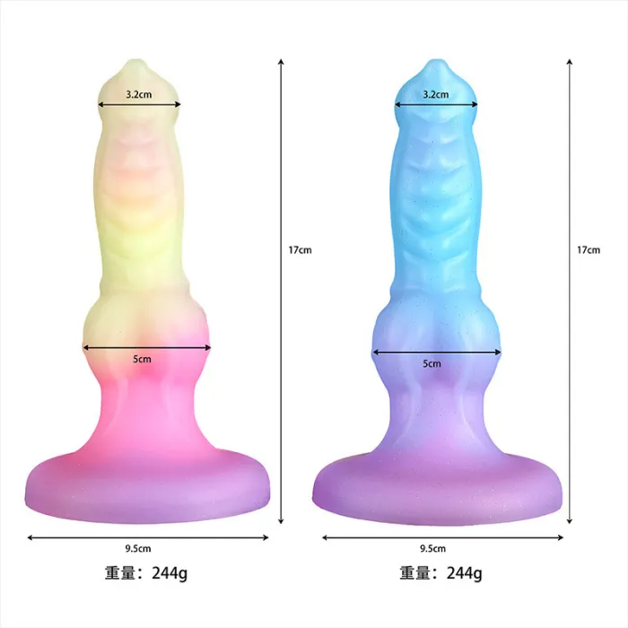 6.69''  Alien Luminous Mixed Color Dildo