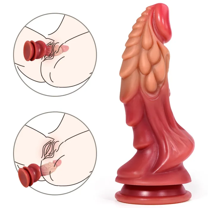 7.87''  Alien Mixed Color Dildo with Suction Cup