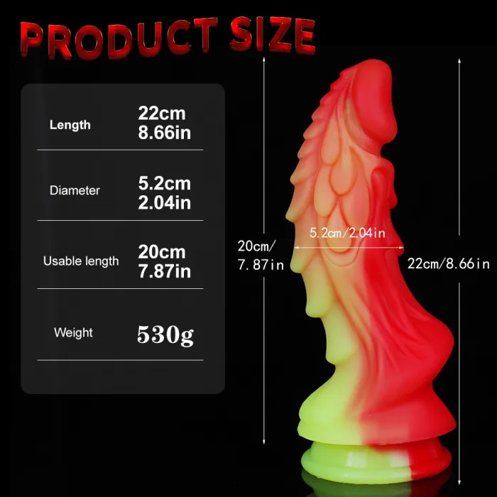 7.87''  Alien Mixed Color Dildo with Suction Cup