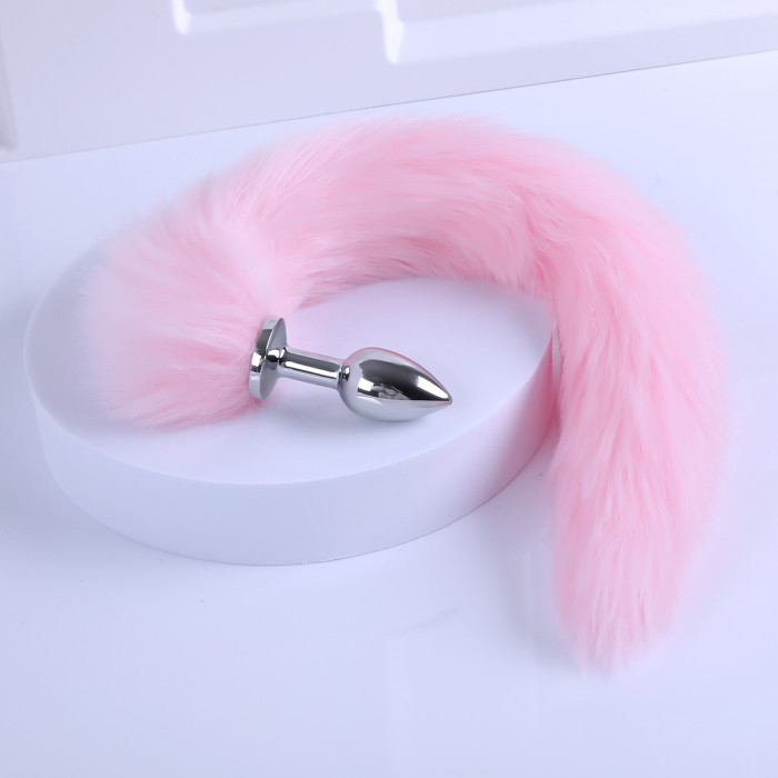Fox Tail With Metal Anal-Butt Plug