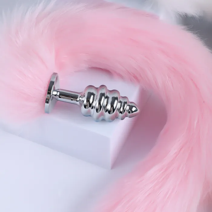 Fox Tail With Metal Anal-Butt Plug