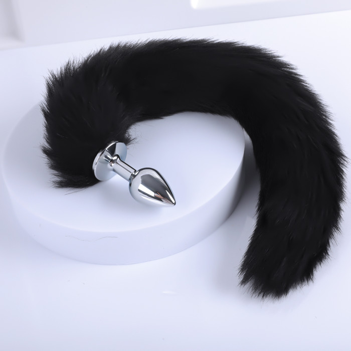 Fox Tail With Metal Anal-Butt Plug