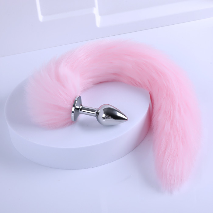 Fox Tail With Metal Anal-Butt Plug