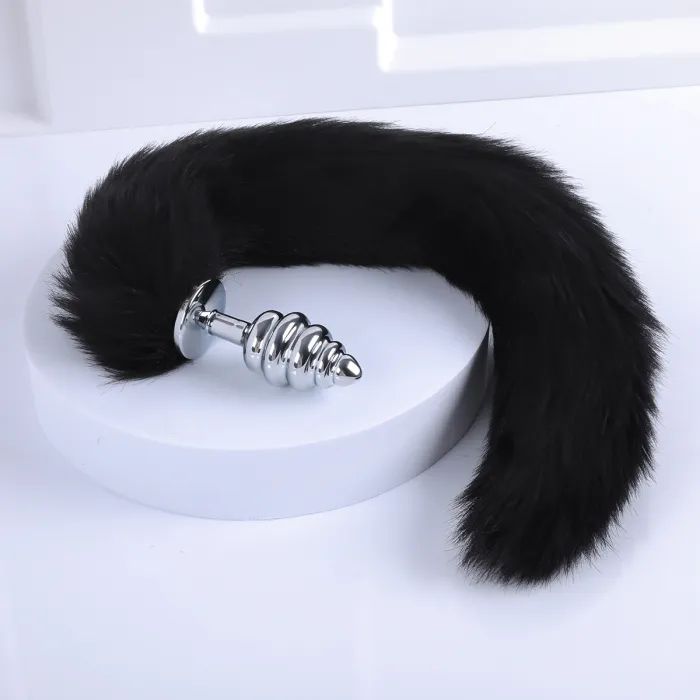 Fox Tail With Metal Anal-Butt Plug