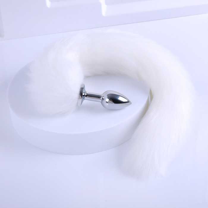 Fox Tail With Metal Anal-Butt Plug