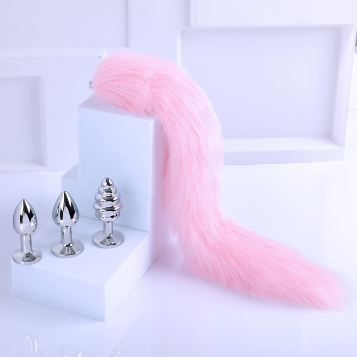 Fox Tail With Metal Anal-Butt Plug
