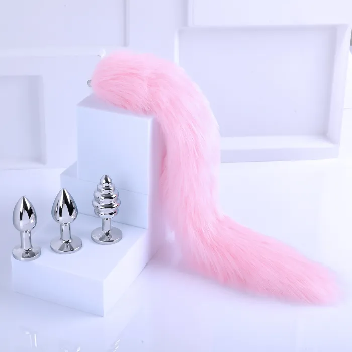 Fox Tail With Metal Anal-Butt Plug