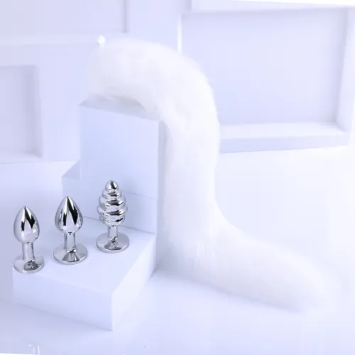 Fox Tail With Metal Anal-Butt Plug