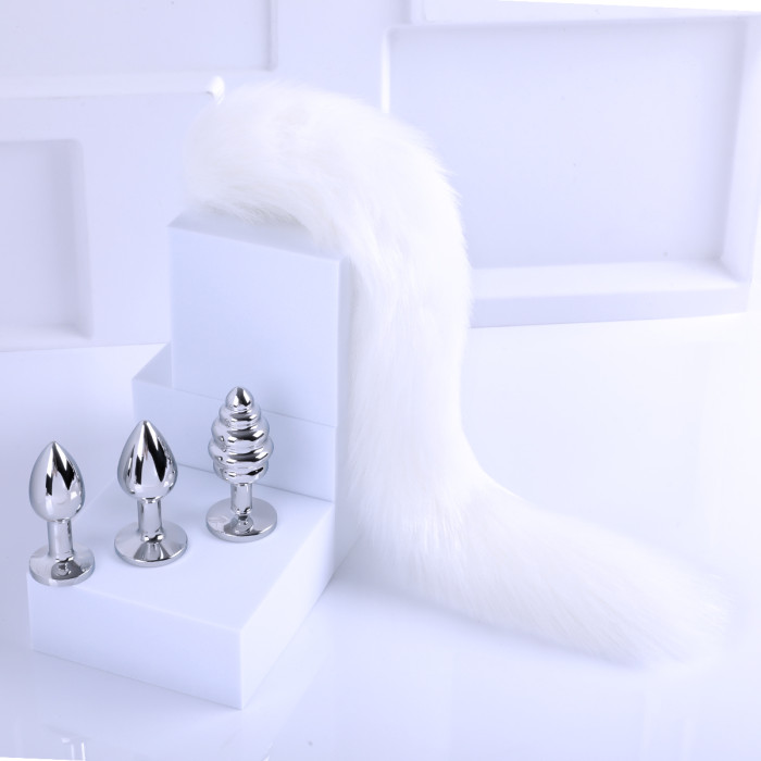 Fox Tail With Metal Anal-Butt Plug
