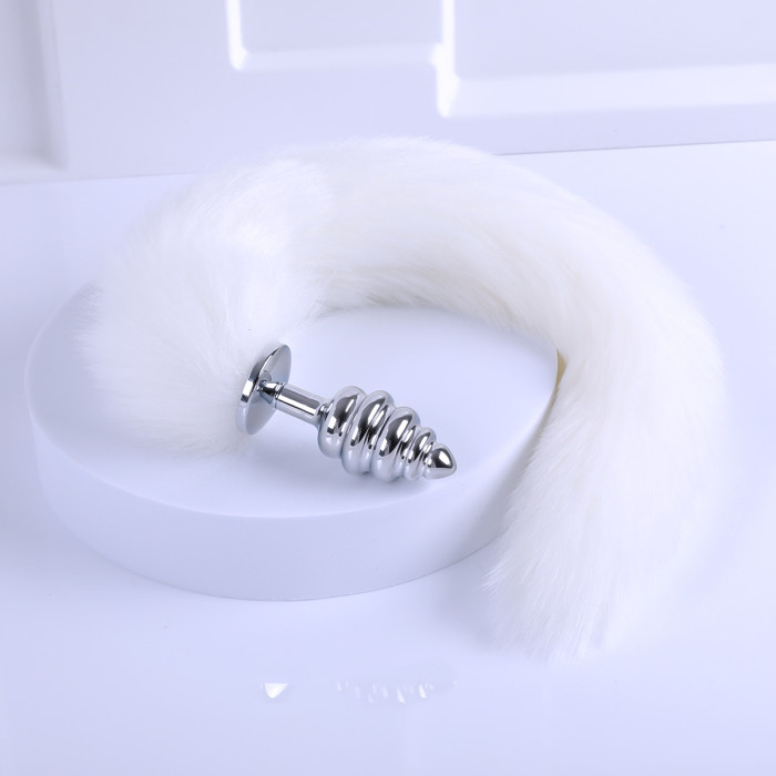 Fox Tail With Metal Anal-Butt Plug