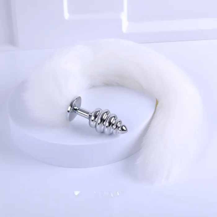 Fox Tail With Metal Anal-Butt Plug