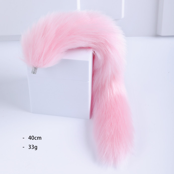 Fox Tail With Metal Anal-Butt Plug