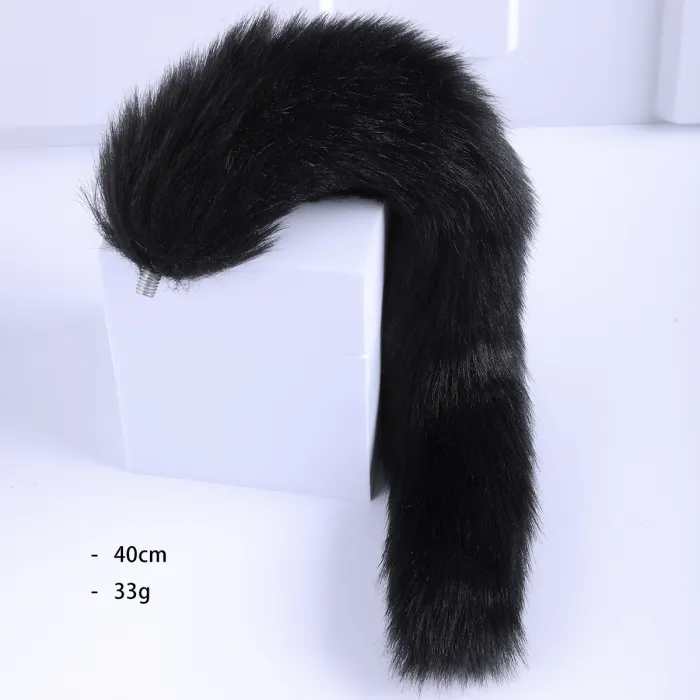 Fox Tail With Metal Anal-Butt Plug