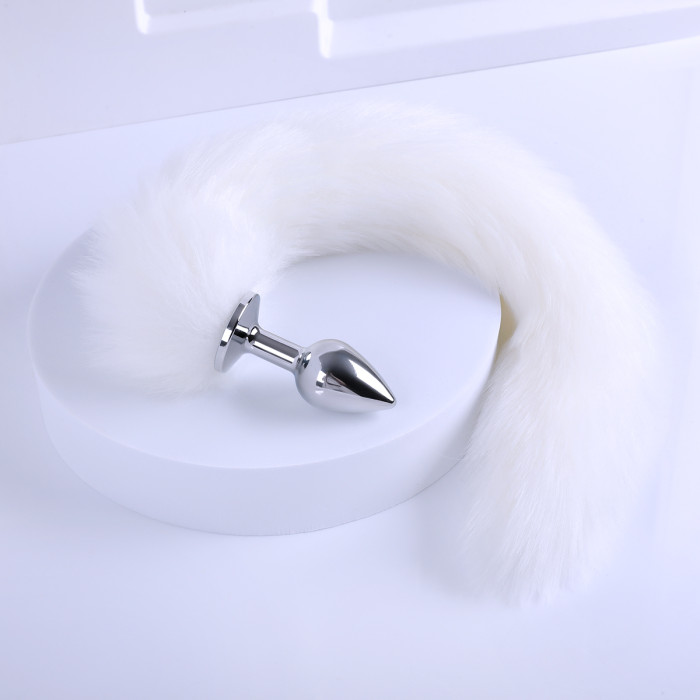 Fox Tail With Metal Anal-Butt Plug