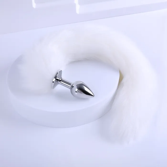Fox Tail With Metal Anal-Butt Plug
