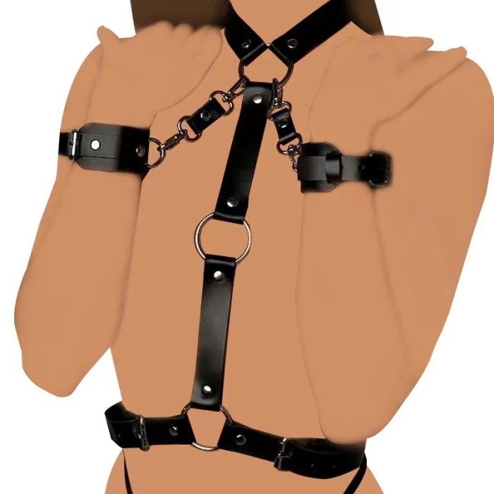 Sexy Body Harness Belt with Handcuffs