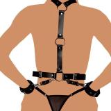 Body Harness Belt with Handcuffs