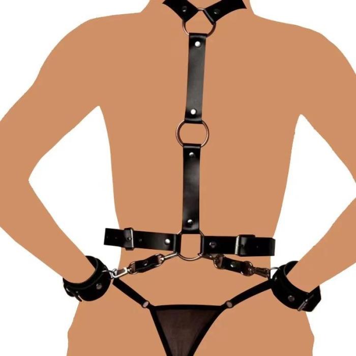 Sexy Body Harness Belt with Handcuffs