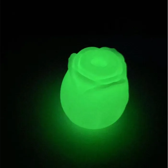 Glow-in-the-Dark 10-Function Silicone Rechargeable Clitoral Sucking Rose Sex Toy