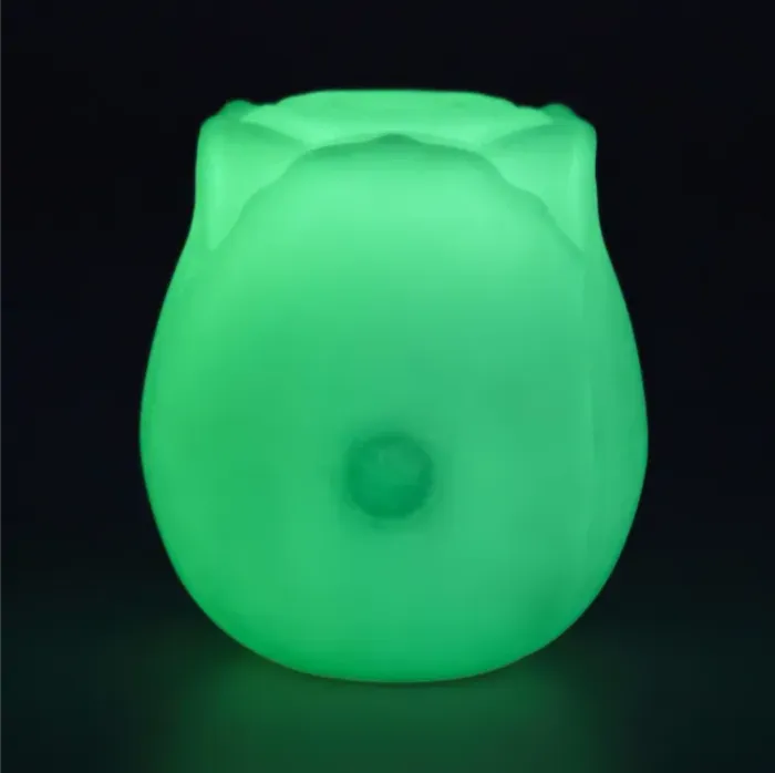 Glow-in-the-Dark 10-Function Silicone Rechargeable Clitoral Sucking Rose Sex Toy