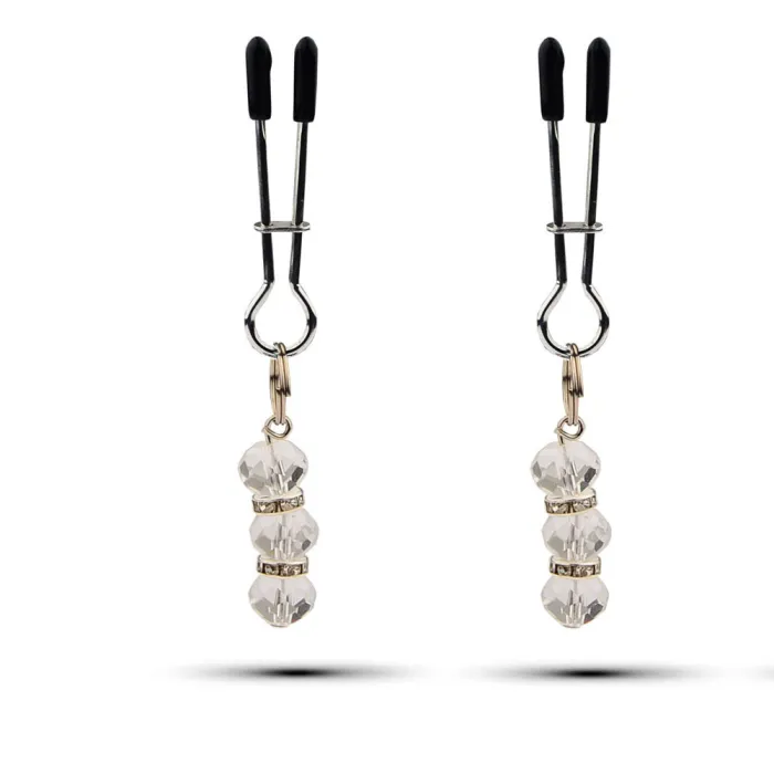 Crystal Charm Nipple Clamps