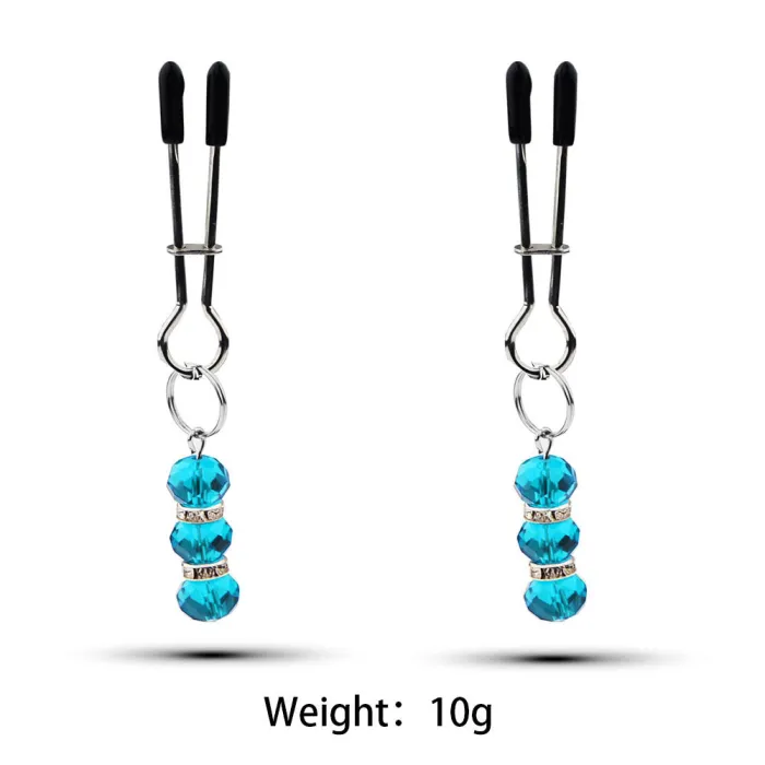 Crystal Charm Nipple Clamps