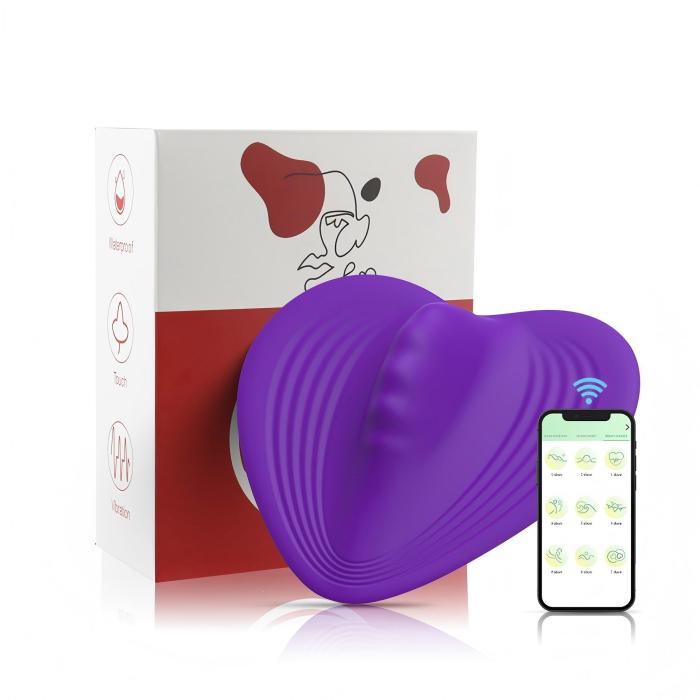 Heart-shaped Wearable Panty Vibrator App Controlled